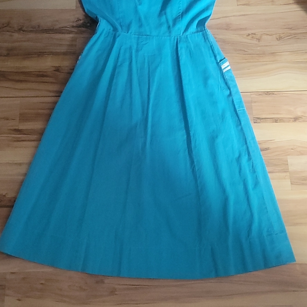 Vintage 50s Nautical Sailor Dress M - Picture 5 of 11